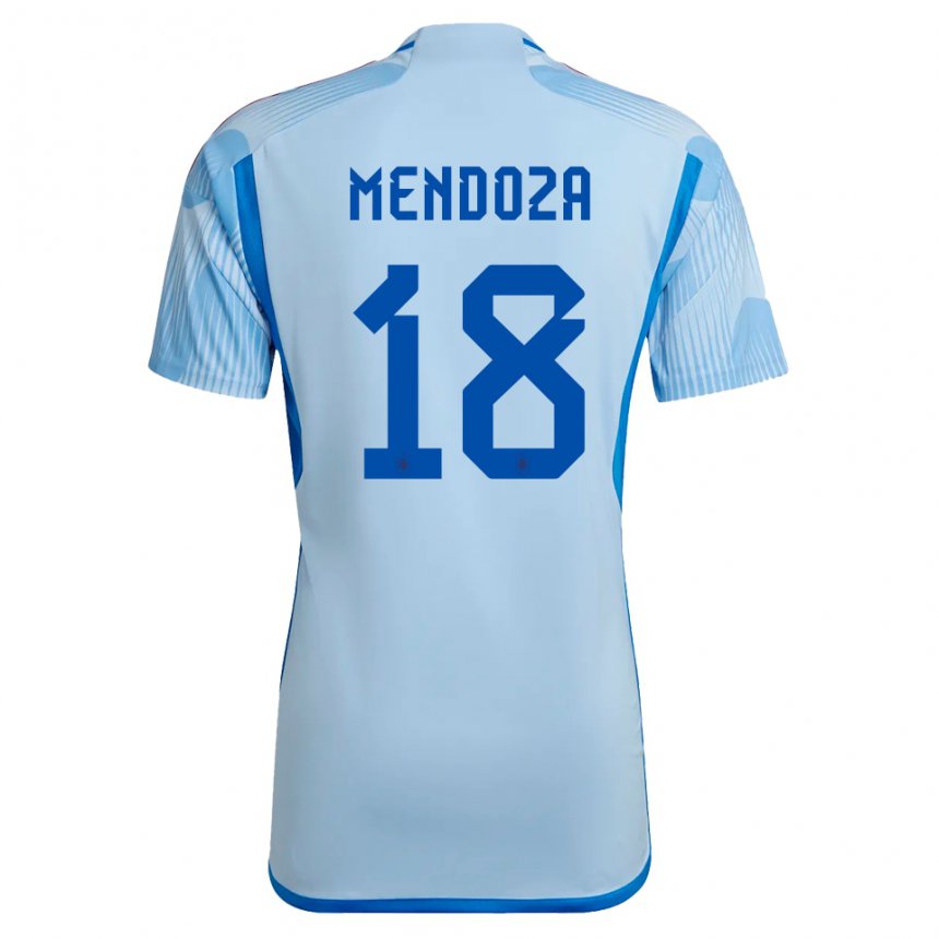 Niño Camiseta España Rodrigo Mendoza #18 Cielo Azul 2ª Equipación 22-24 La  Camisa Perú