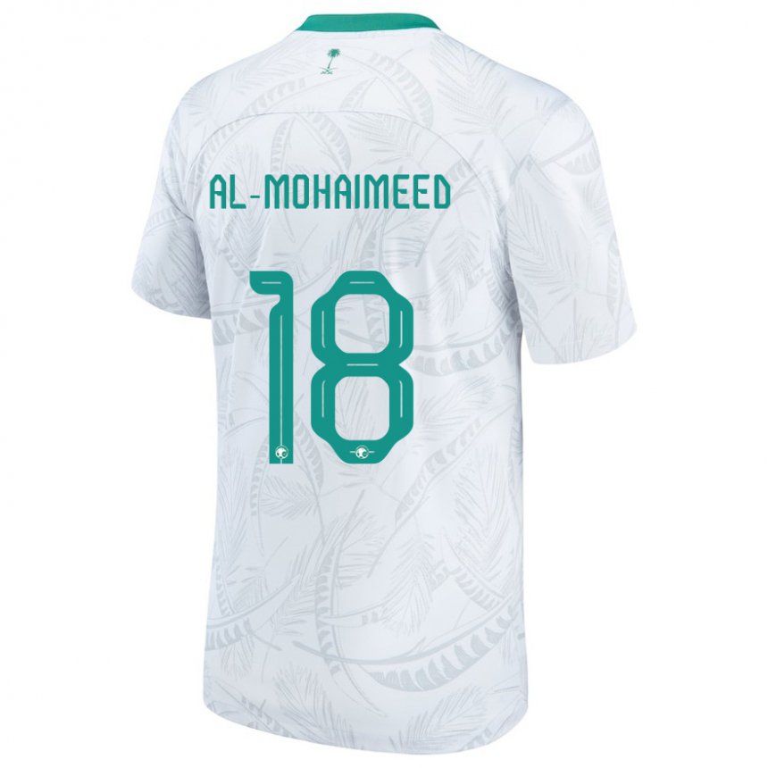 Mujer Camiseta Arabia Saudita Samer Al Mohaimeed #18 Blanco 1ª Equipación 22-24 La Camisa