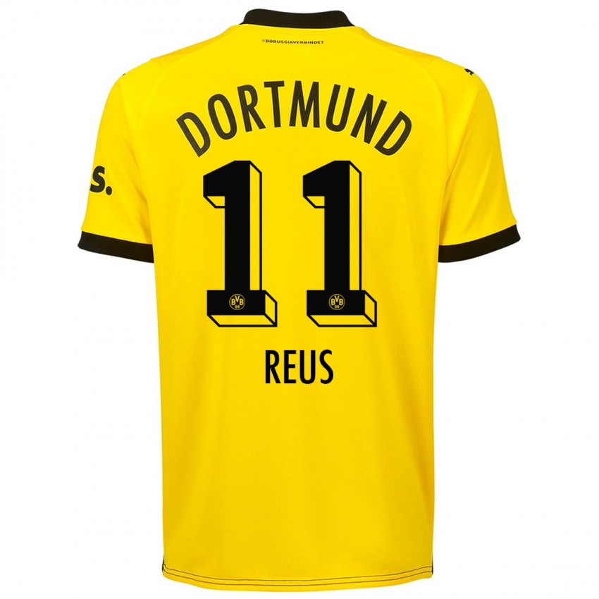 Hombre Camiseta Marco Reus #11 Amarillo 1ª Equipación 2023/24 La Camisa Perú