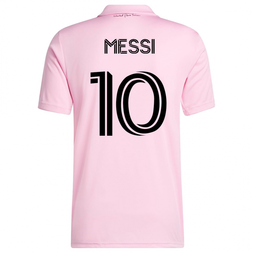 Hombre Camiseta Lionel Messi #10 Rosa 1ª Equipación 2023/24 La Camisa Perú
